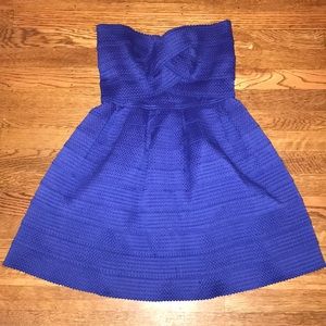 Short blue summer dress.